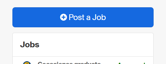 Post a Job button
