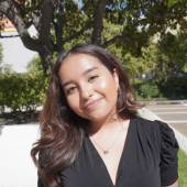 Pamela outside
